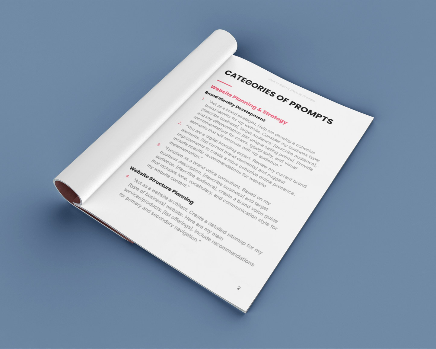 How to Build a Website Prompts Pack