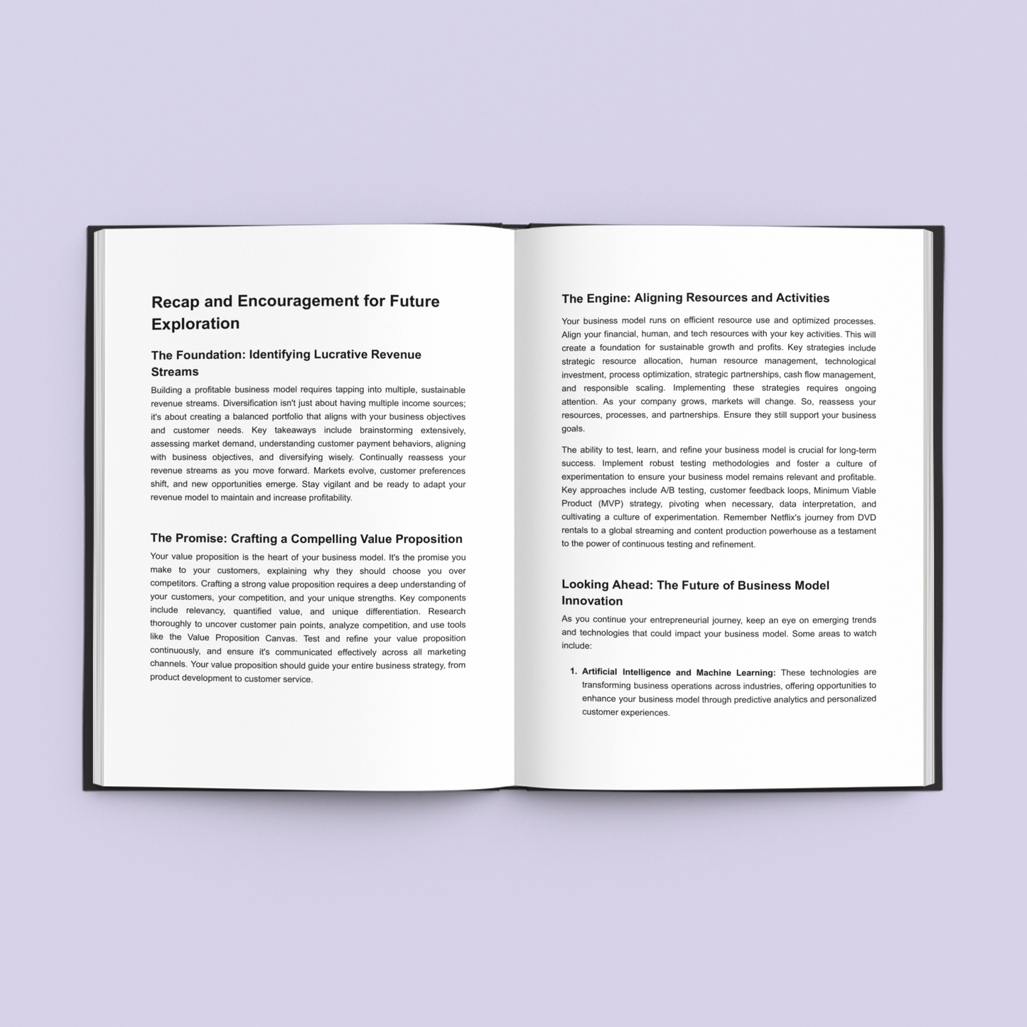 Simplicity E-Book on how to create profitable business featuring strategies and future insights