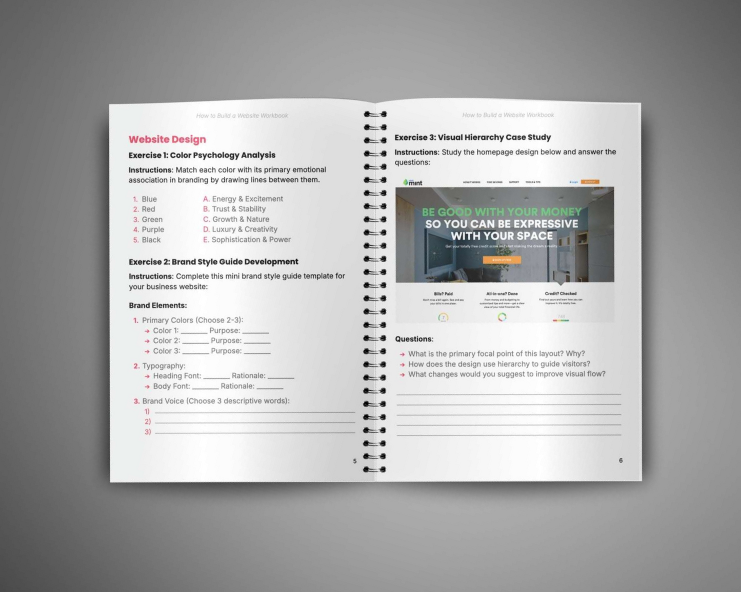 How to Build a Website Workbook for Beginners