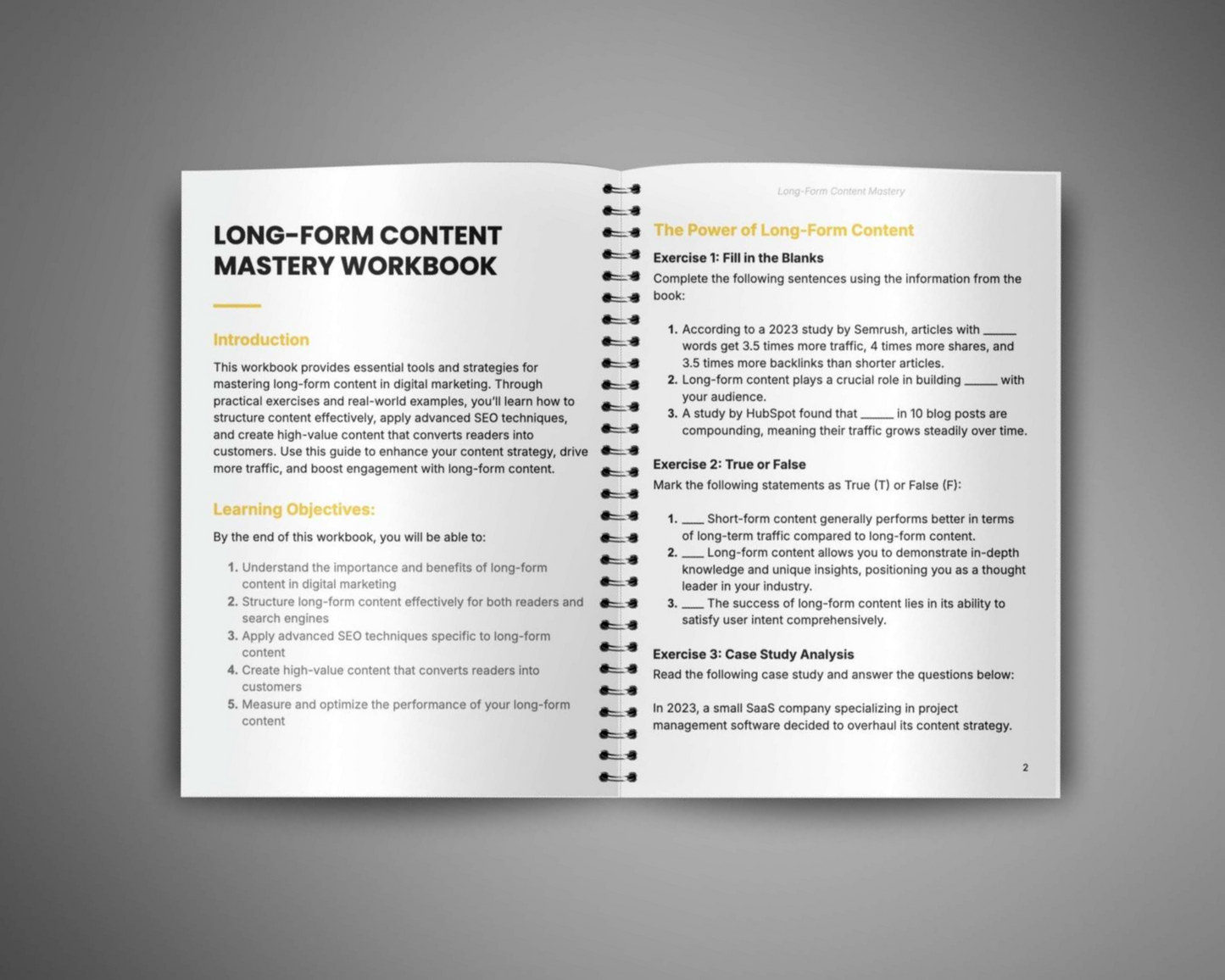 Long-Form Content Mastery - Workbook