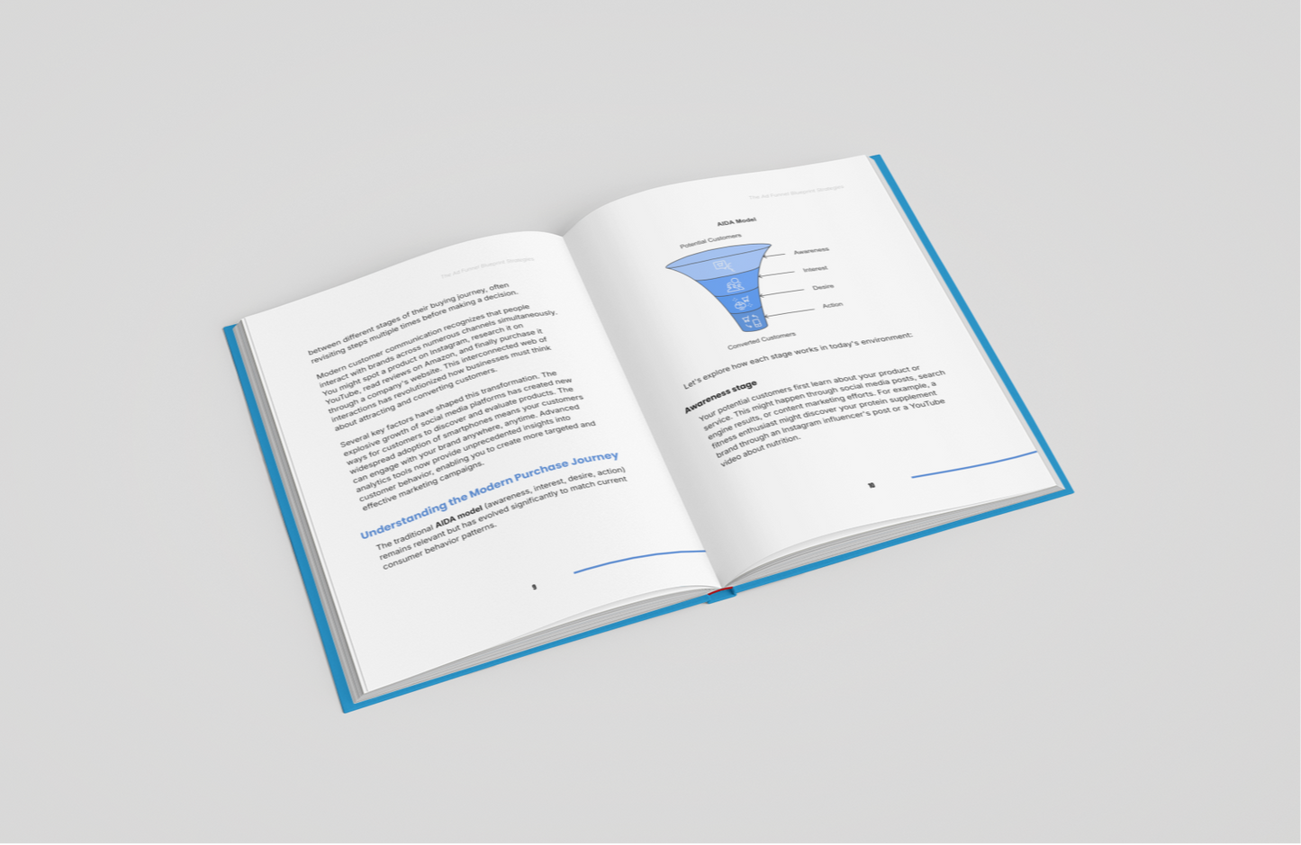Simplicity E-Book showcasing strategies to learn ad funnel techniques with detailed illustrations