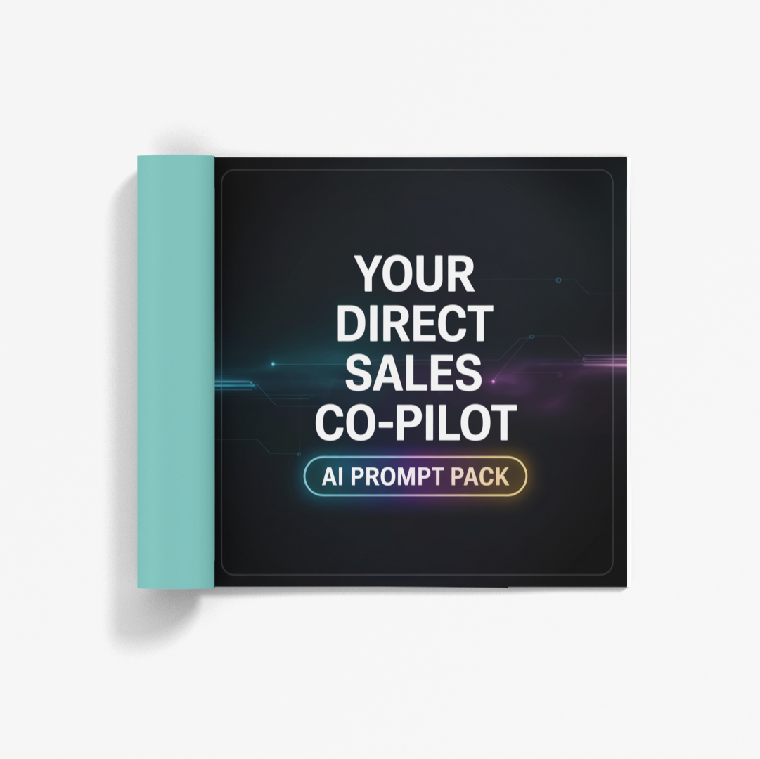 Simplicity AI Sales Support Tool prompt pack featuring Your Direct Sales Co-Pilot design