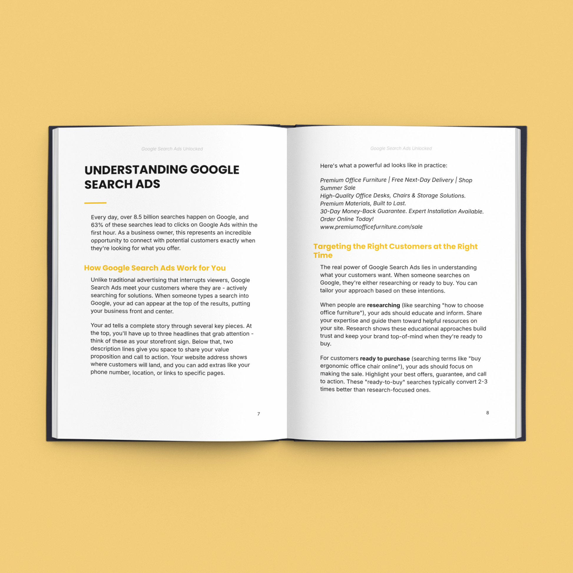 Simplicity E-Book on Google Ads profit strategies with practical tips and insights for effective advertising