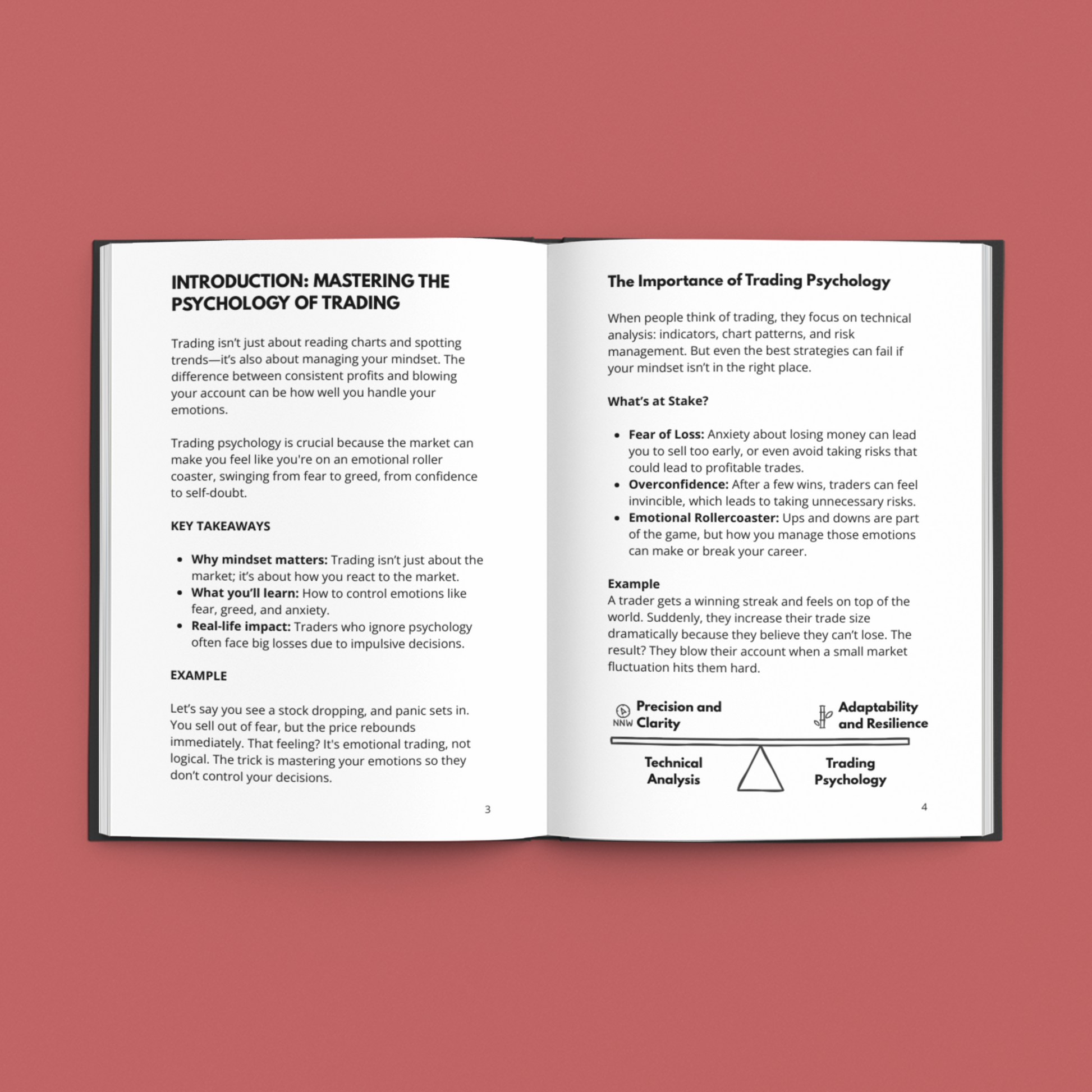 E-Book on trading psychology detailing how to control emotions in trading for successful strategies