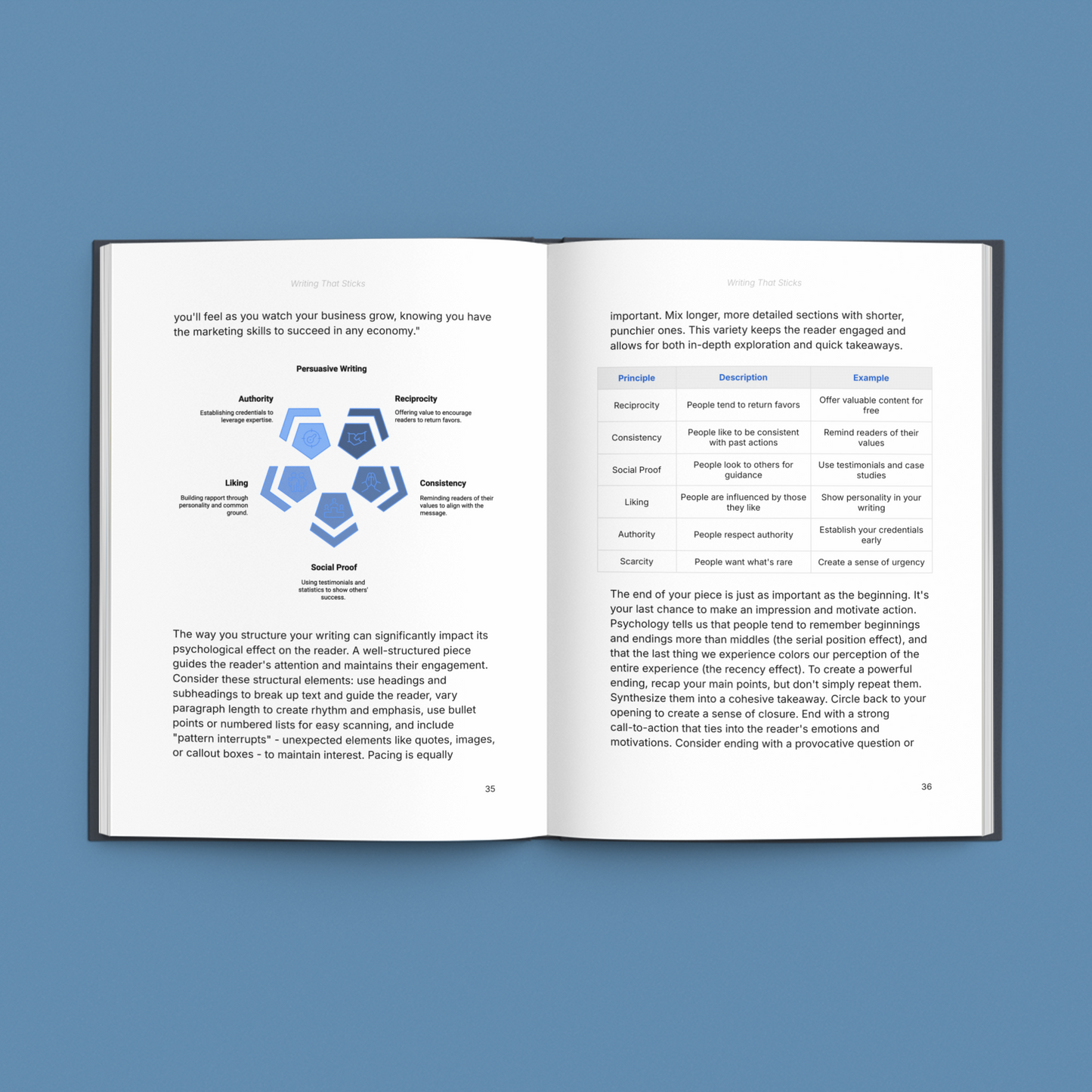 Simplicity E-Book on persuasive writing techniques with clear examples to learn to write persuasively