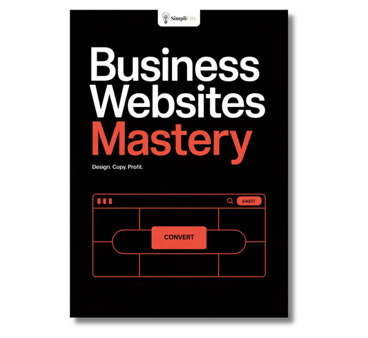 Simplicity E-Book on Business Websites Mastery to help you learn website creation