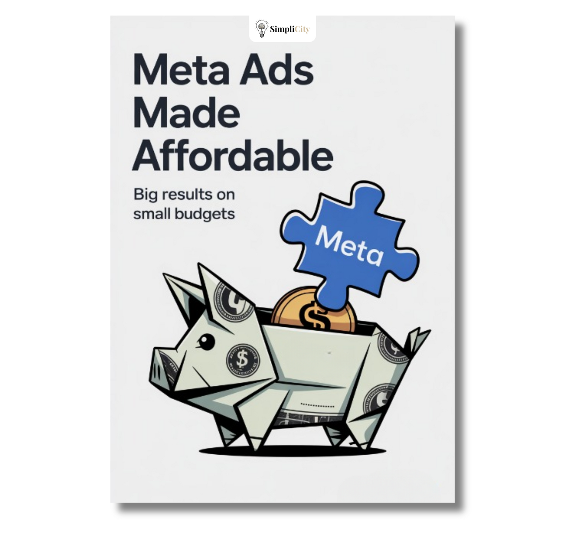 E-Book cover for Meta Ads Made Affordable, featuring budget strategies for effective advertising