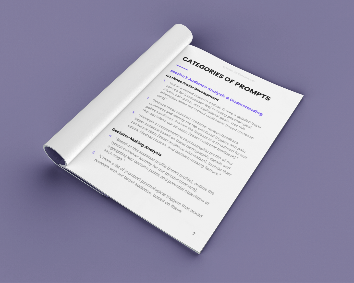 Effective Ad Copywriting Prompts Pack