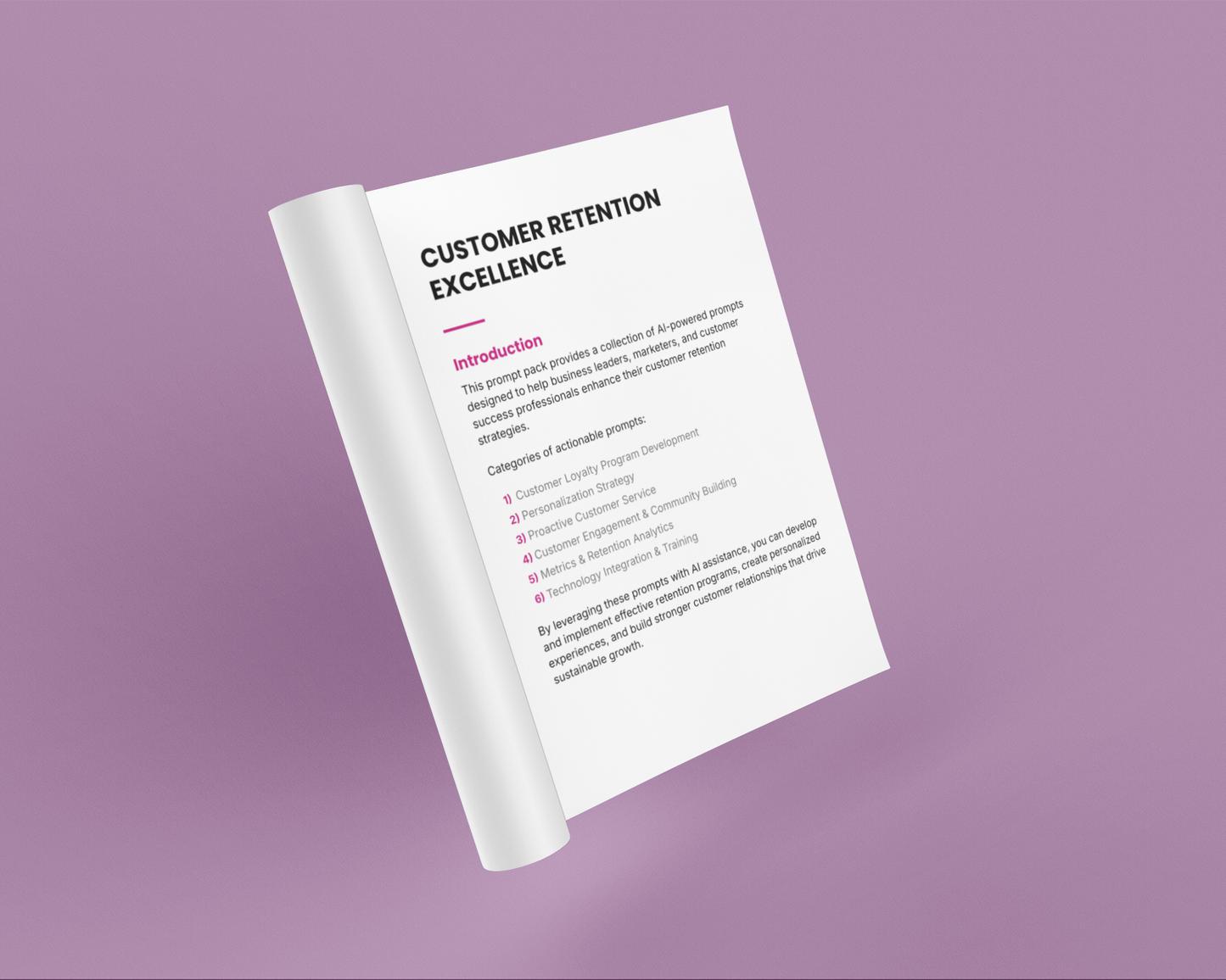 Customer Retention Excellence Strategies Prompt Pack