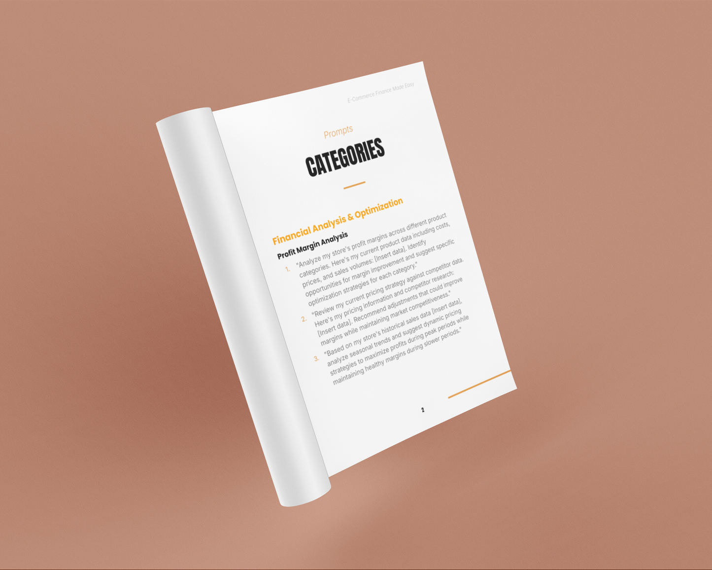 Learn E-Commerce Finance Prompt Pack