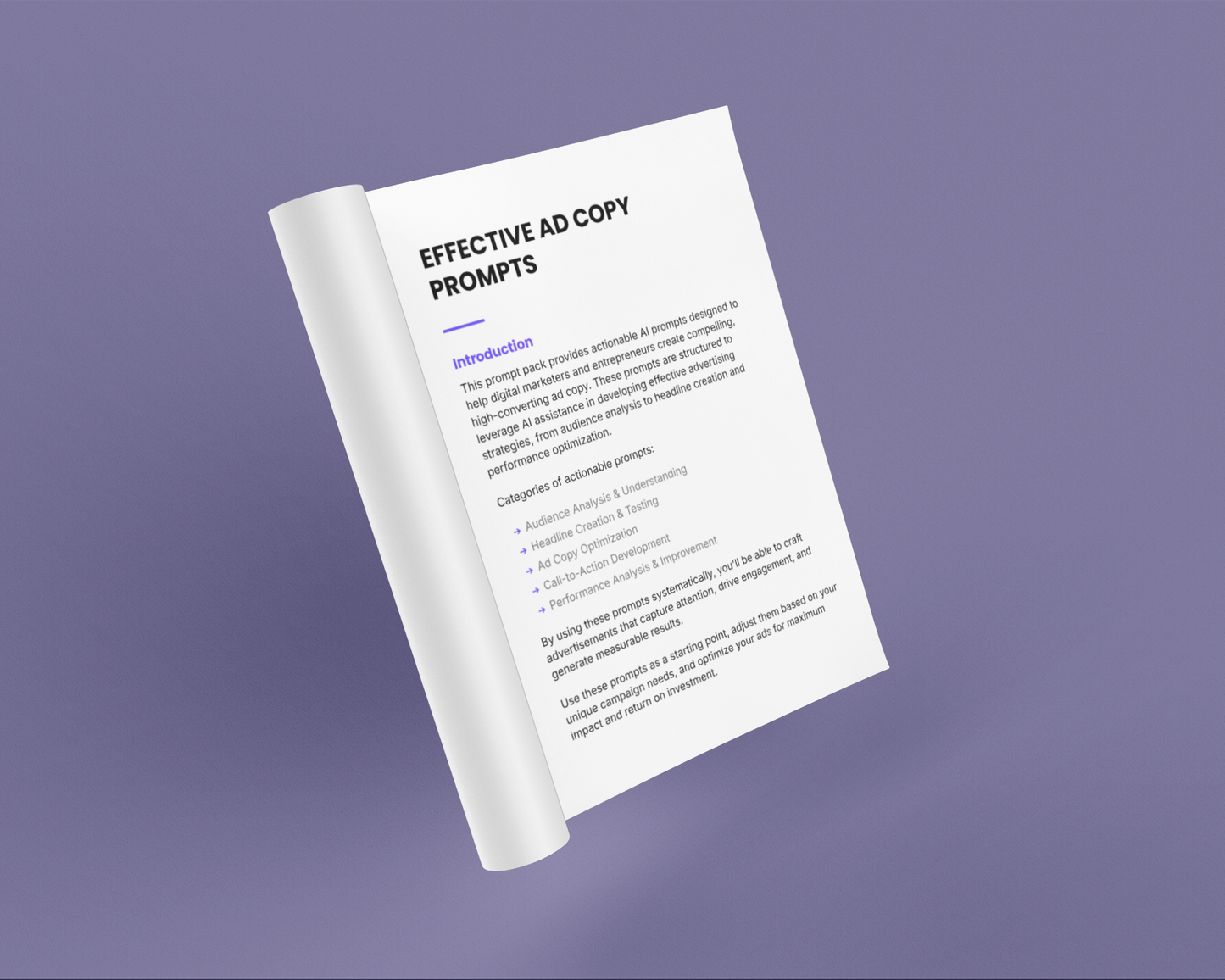 Effective Ad Copywriting Prompts Pack