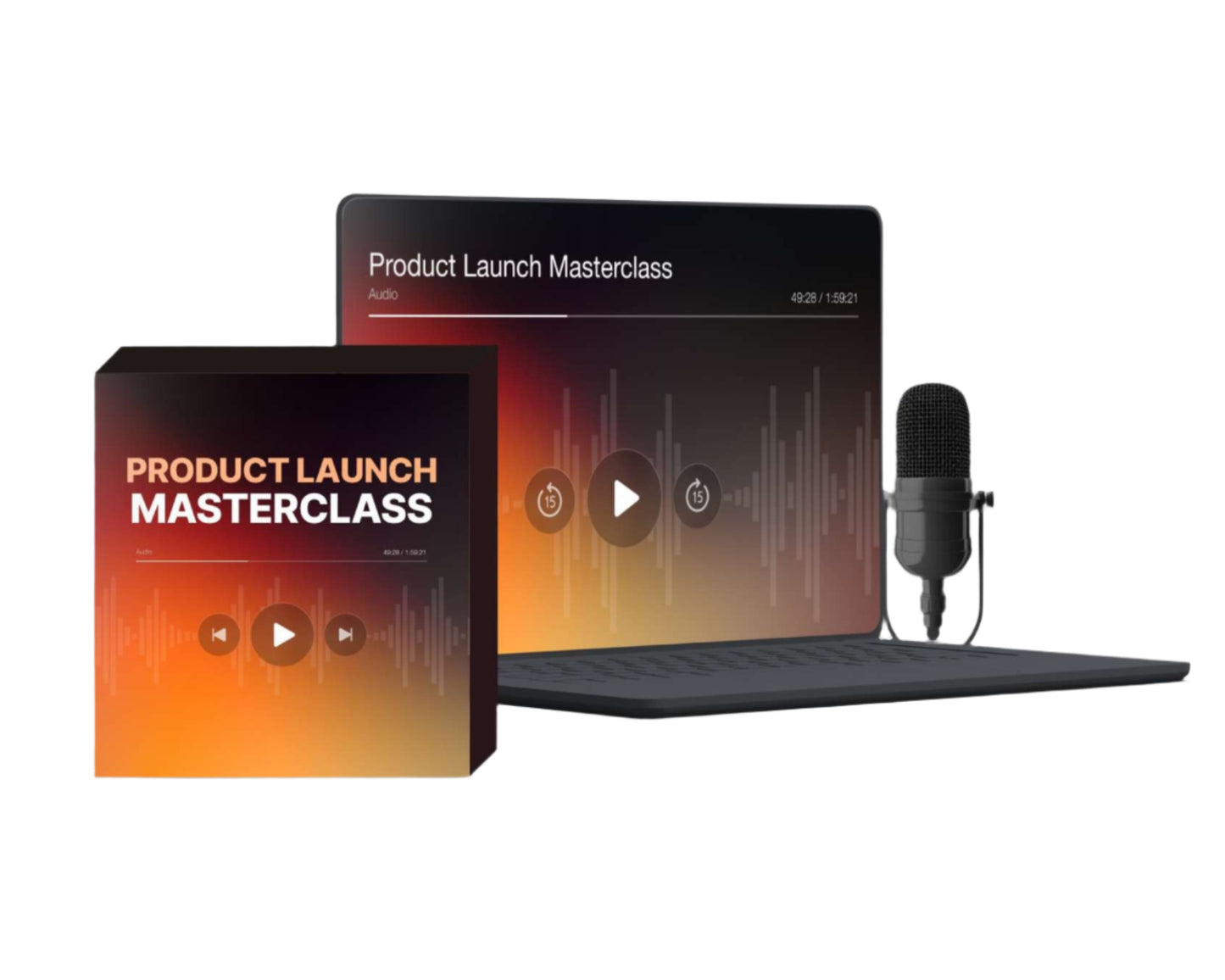 Simplicity Product Launch Masterclass - Audio Course with interactive interface and microphone for engaging learning