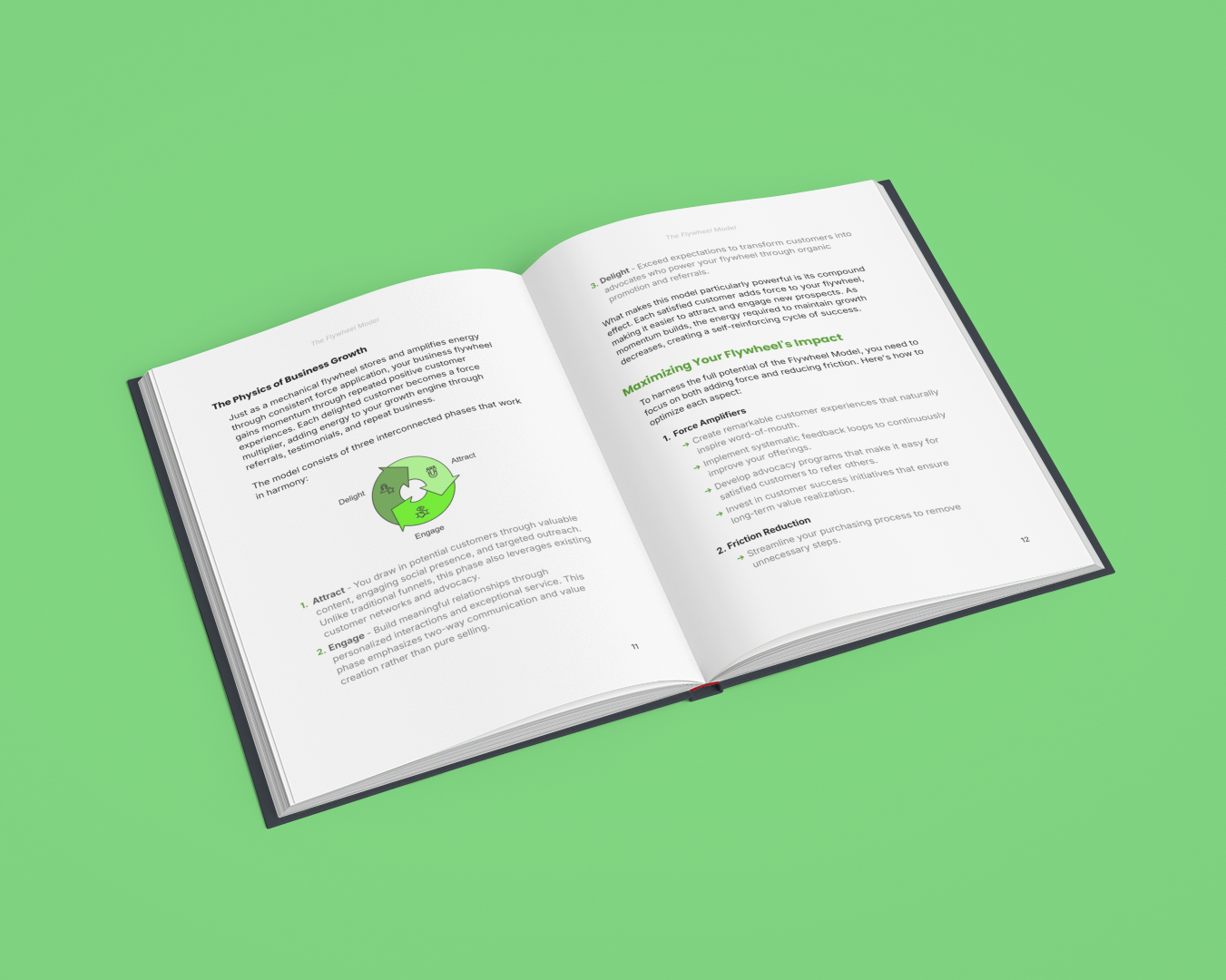 Simplicity E-Book on Exponential Growth Business Model with open pages showcasing key concepts