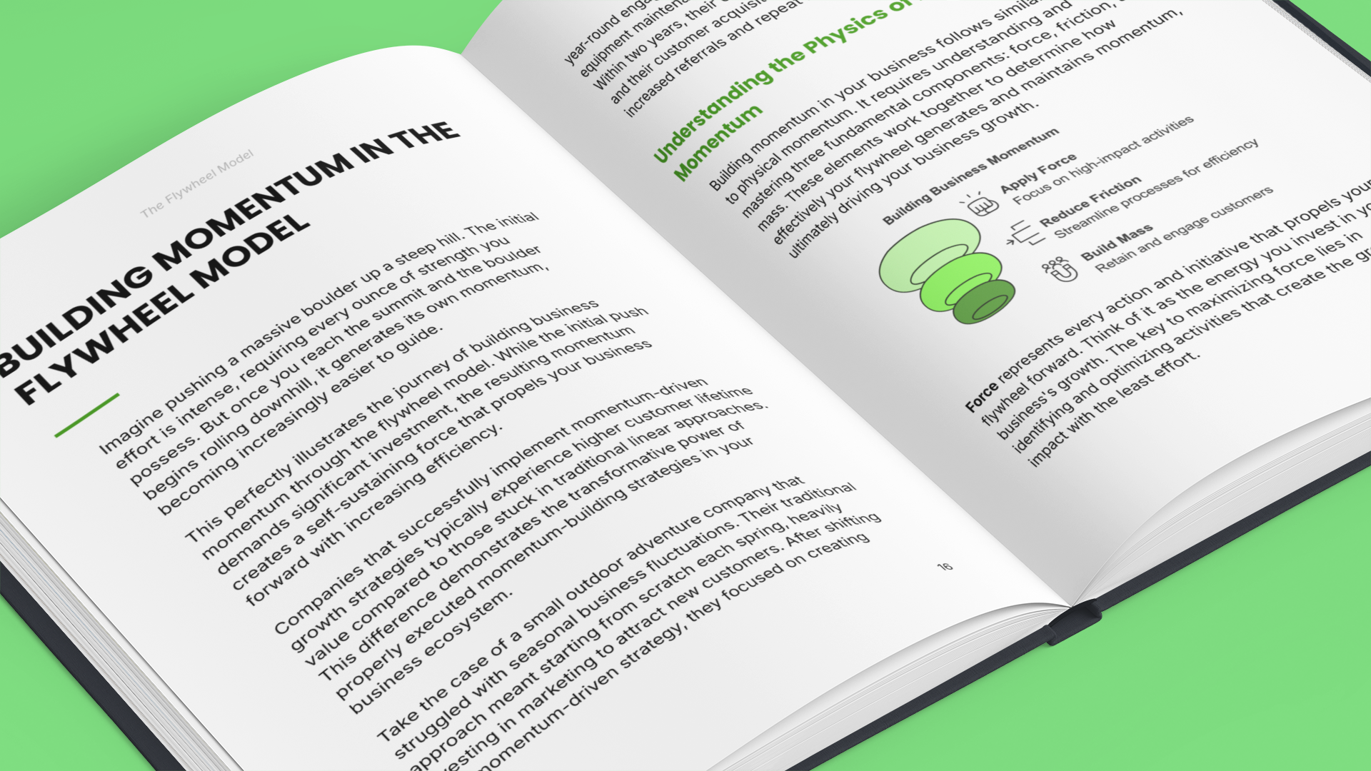 Simplicity E-Book on Building Momentum in the Flywheel Model focusing on Exponential growth business model