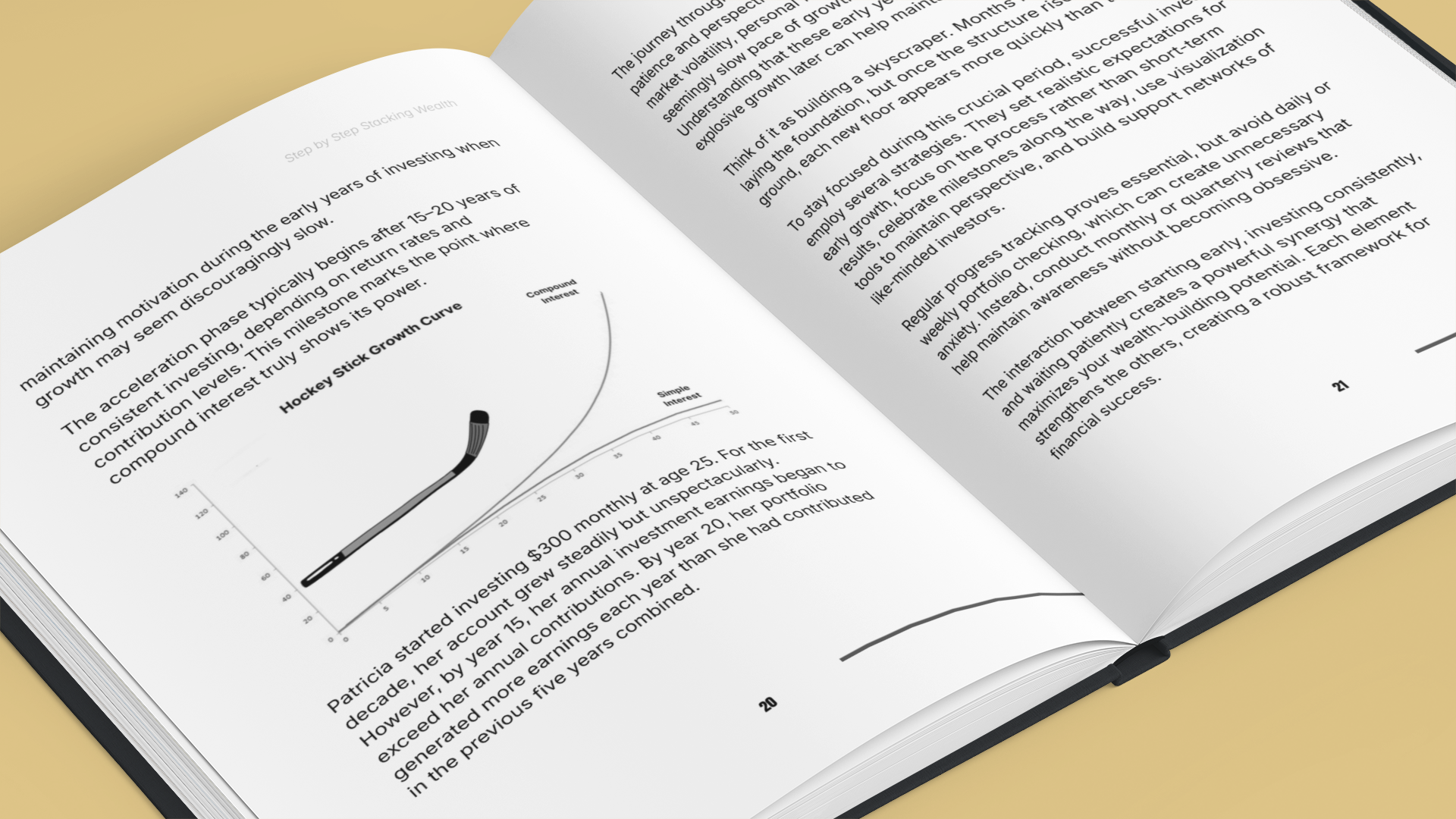 Open E-Book by Simplicity featuring financial freedom guide with graphs and informative content