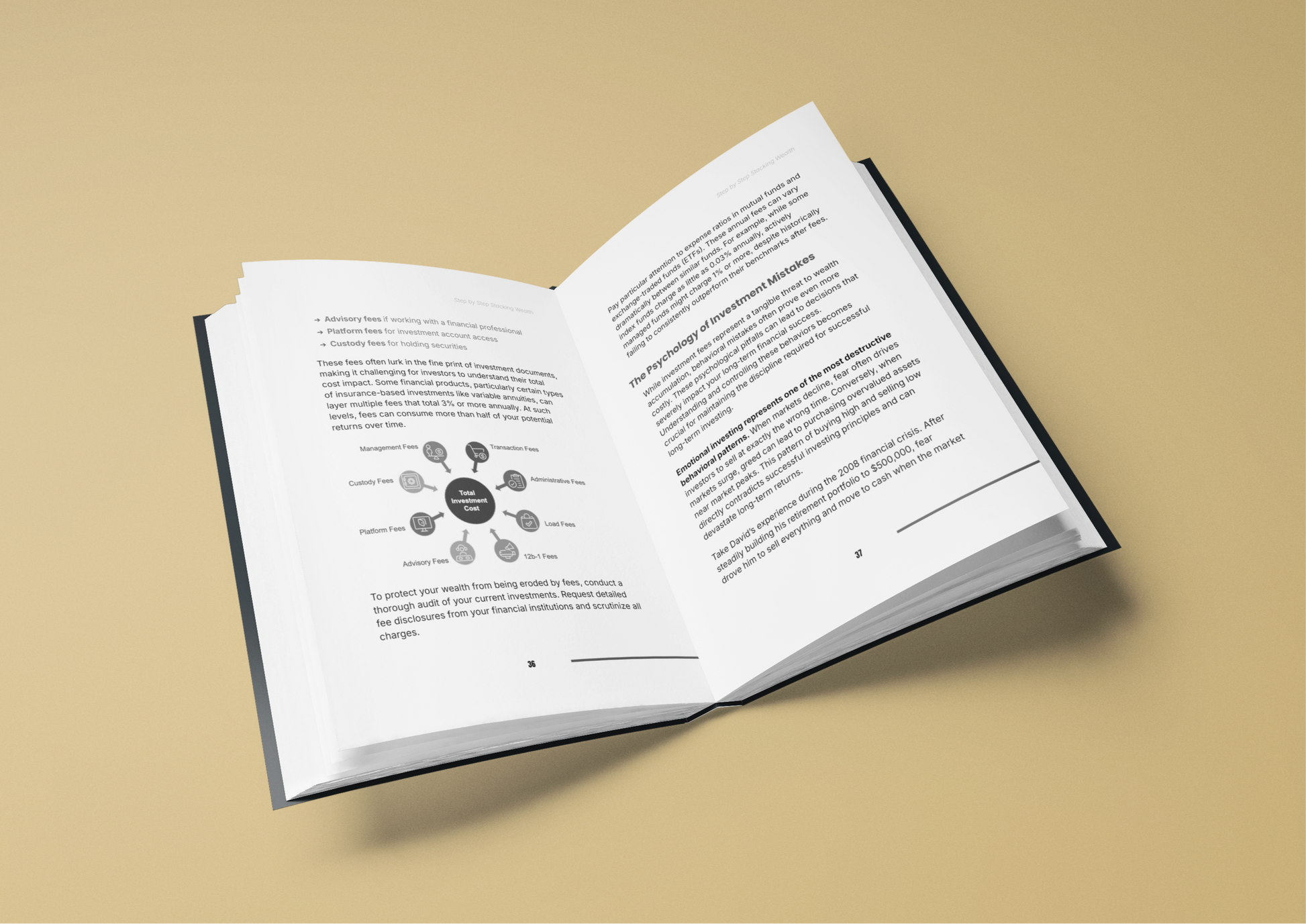 Simplicity E-Book titled Financial Freedom Guide with pages open displaying informative content