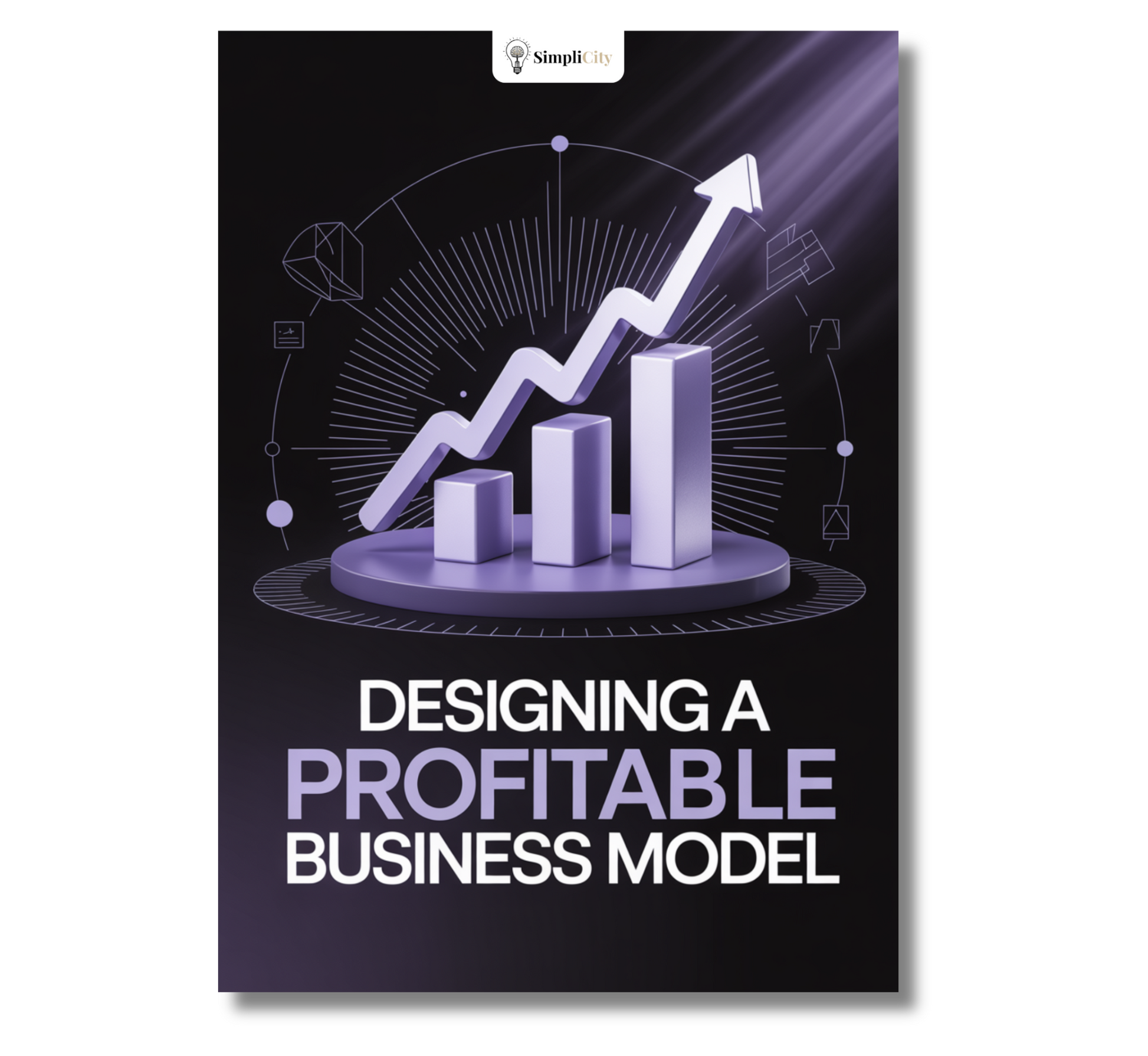Simplicity e-Book on how to create profitable business with a graph and design elements