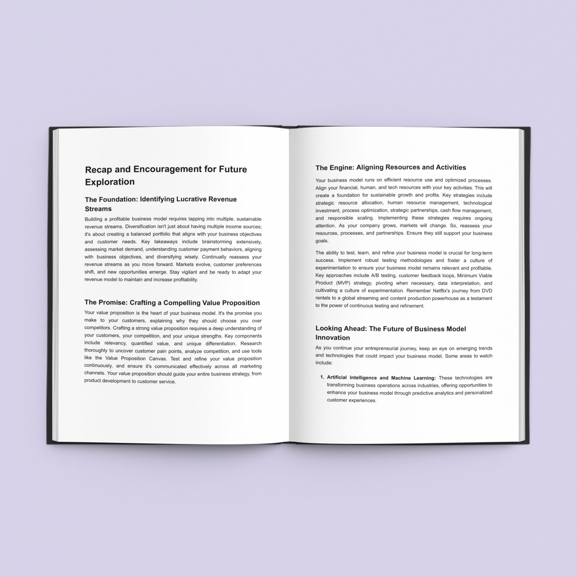 Simplicity E-Book on how to create profitable business featuring strategies and future insights