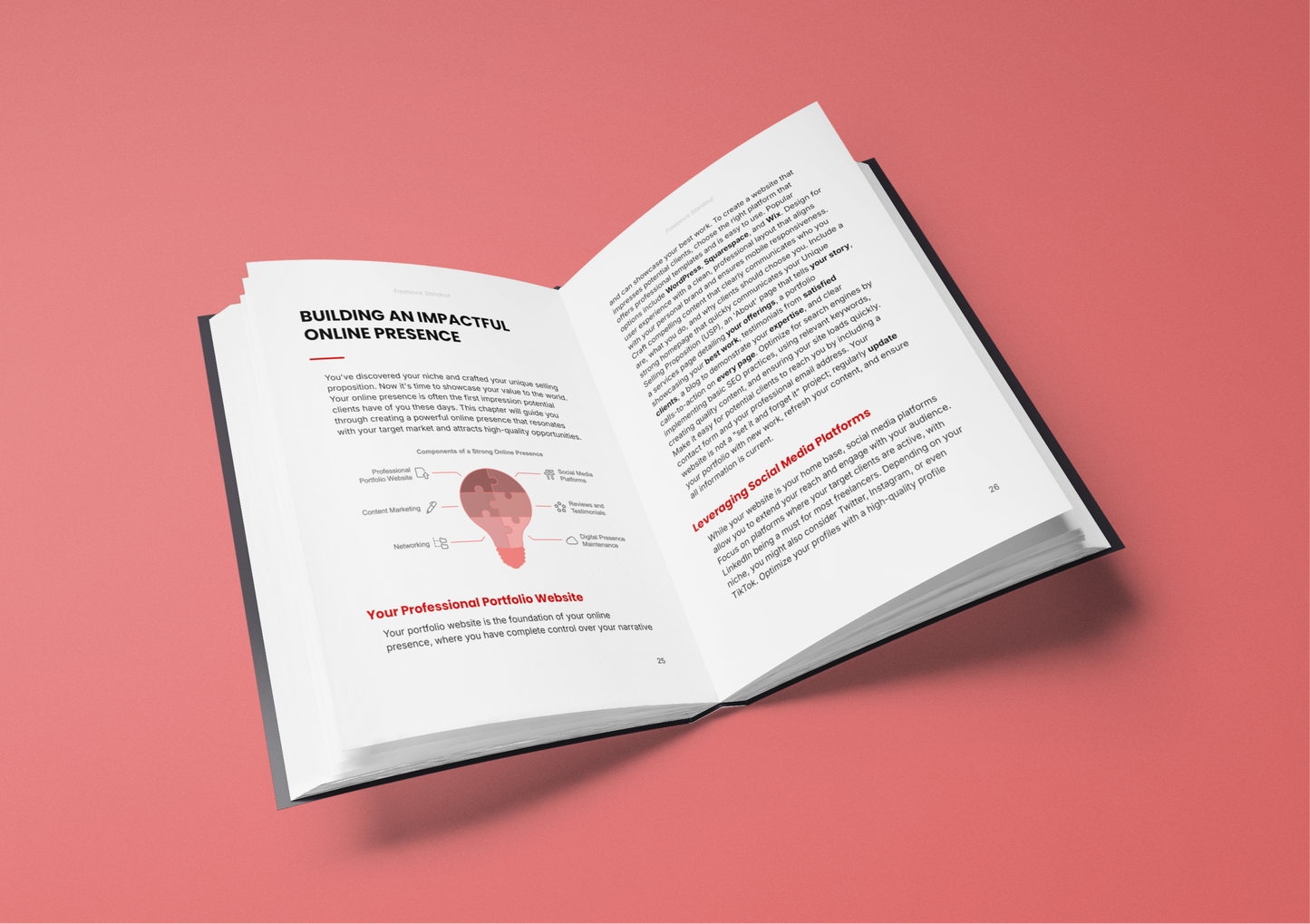 Open Simplicity E-Book on how to excel in freelancing guide with tips on building an online presence