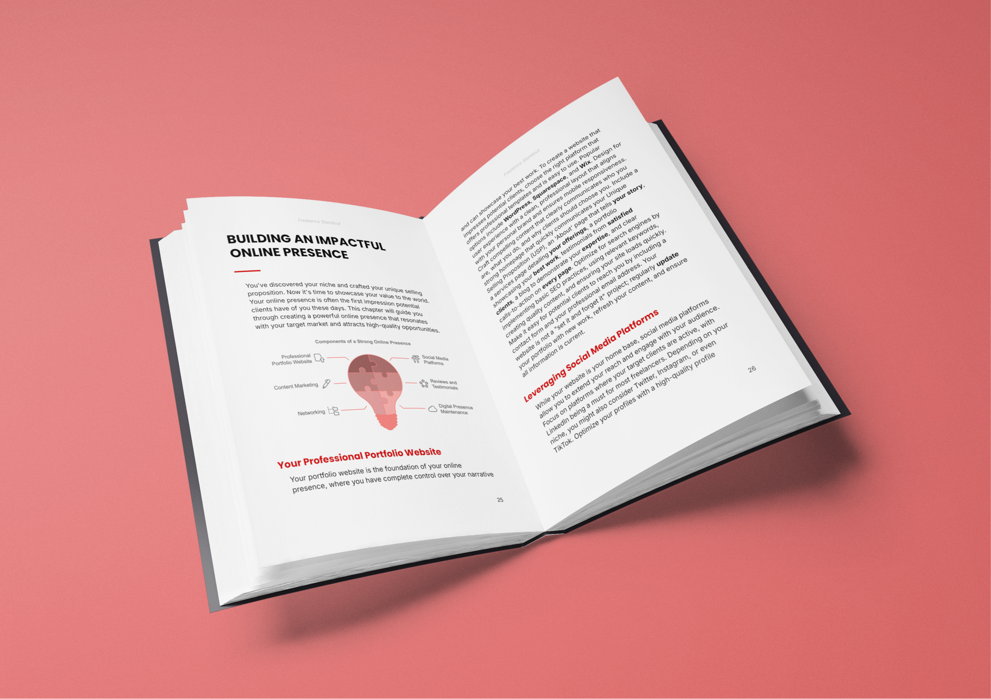 Open Simplicity E-Book on how to excel in freelancing guide with tips on building an online presence