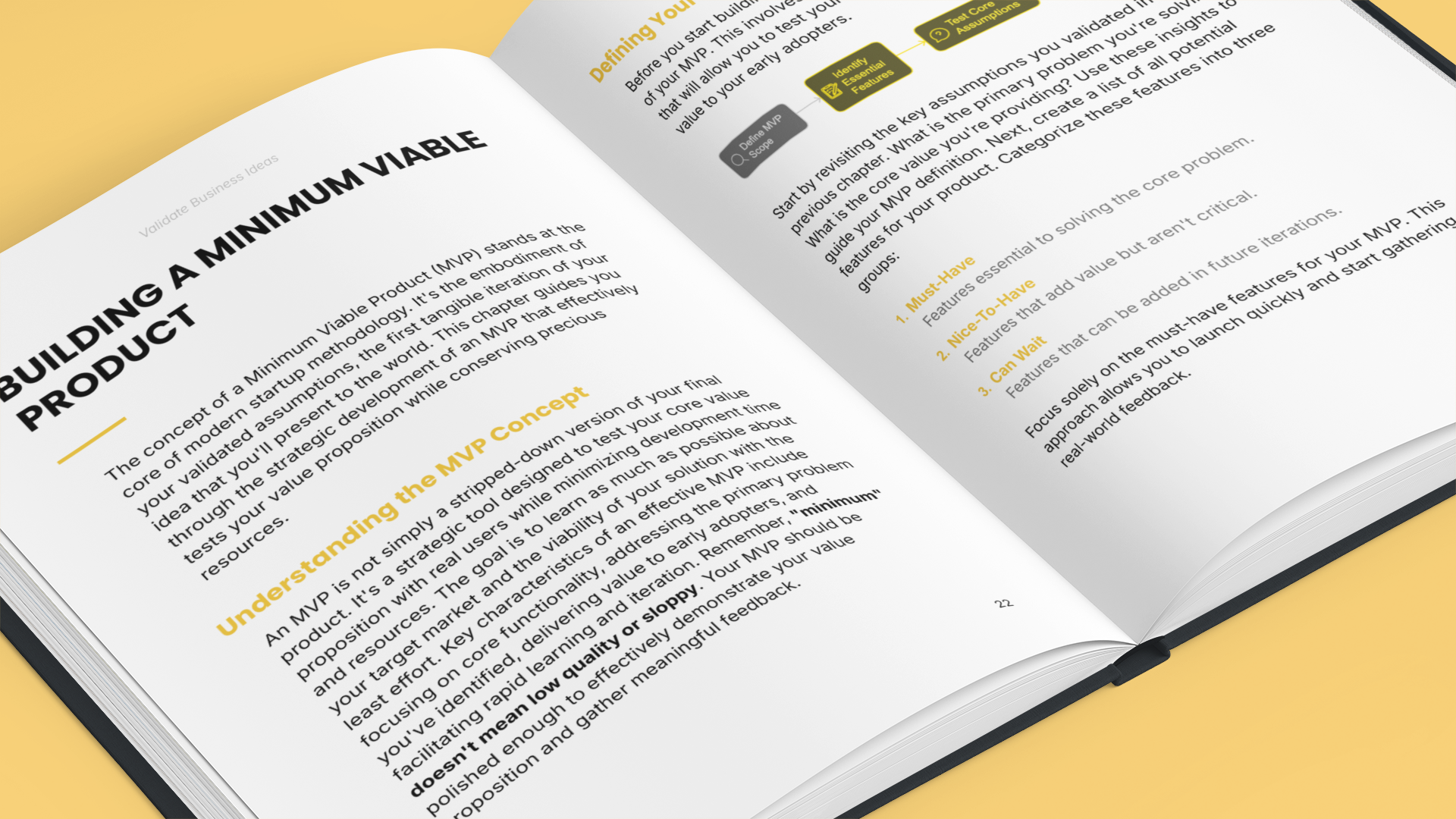 Simplicity E-Book on how to validate a startup idea with detailed insights on building a minimum viable product