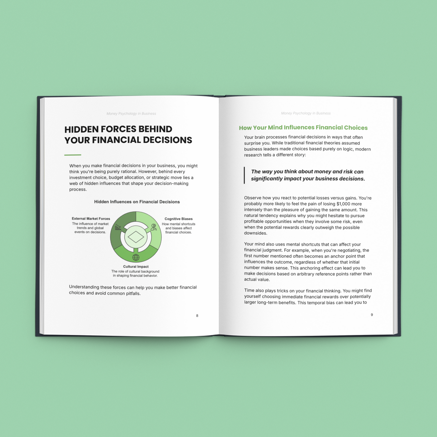 Cover of the money psychology ebook by Simplicity discussing financial decision influences