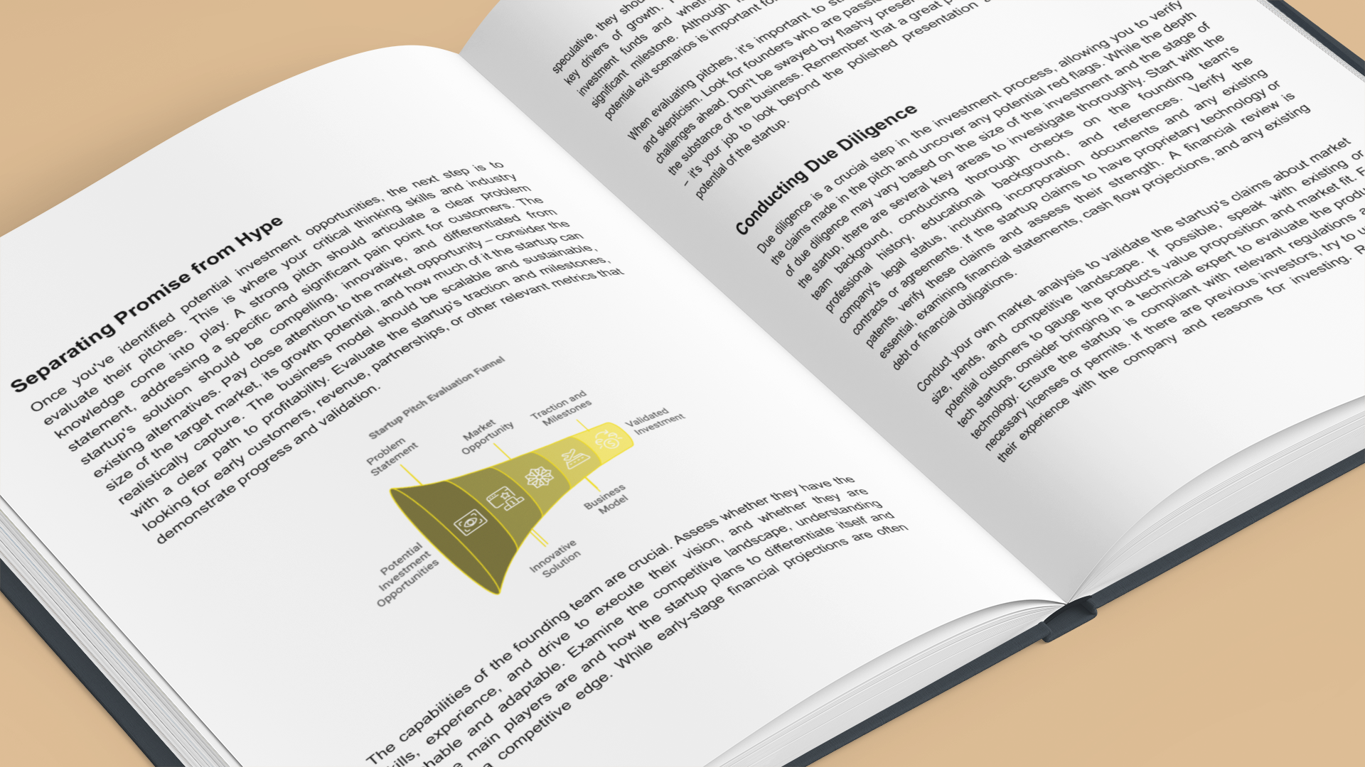 Open Simplicity eBook on startup funding strategies with informative text and illustrations