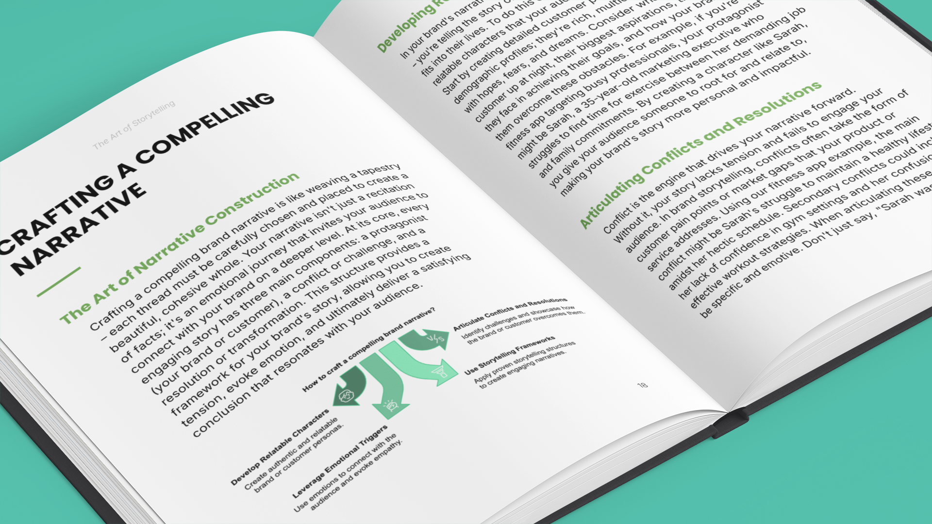 Simplicity E-Book on storytelling techniques course featuring narrative crafting tips and techniques