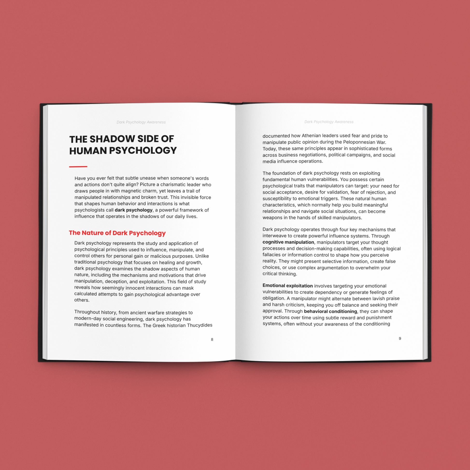 E-Book titled 'The Shadow Side of Human Psychology' to help readers understand dark psychology