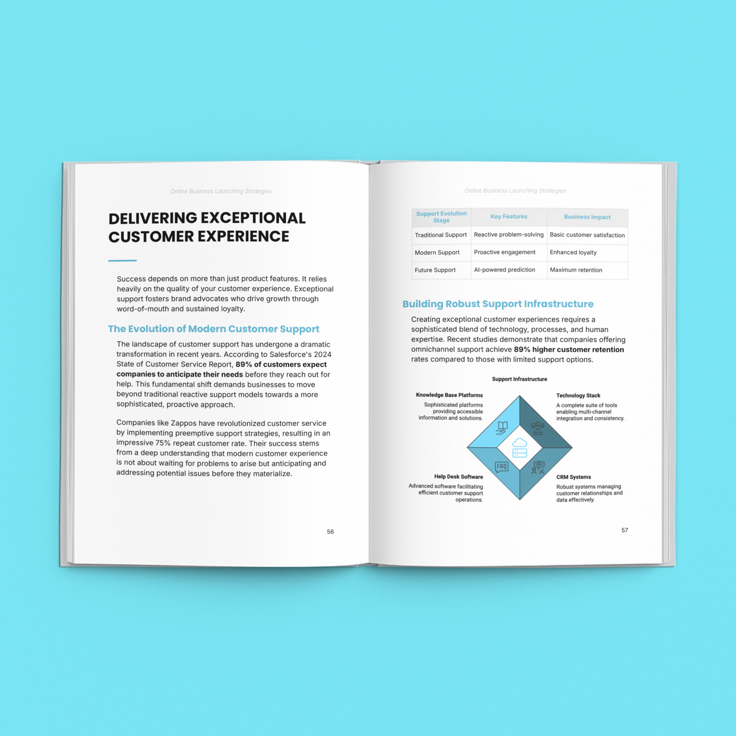 Simplicity E-Book featuring business launching strategies course with customer experience insights