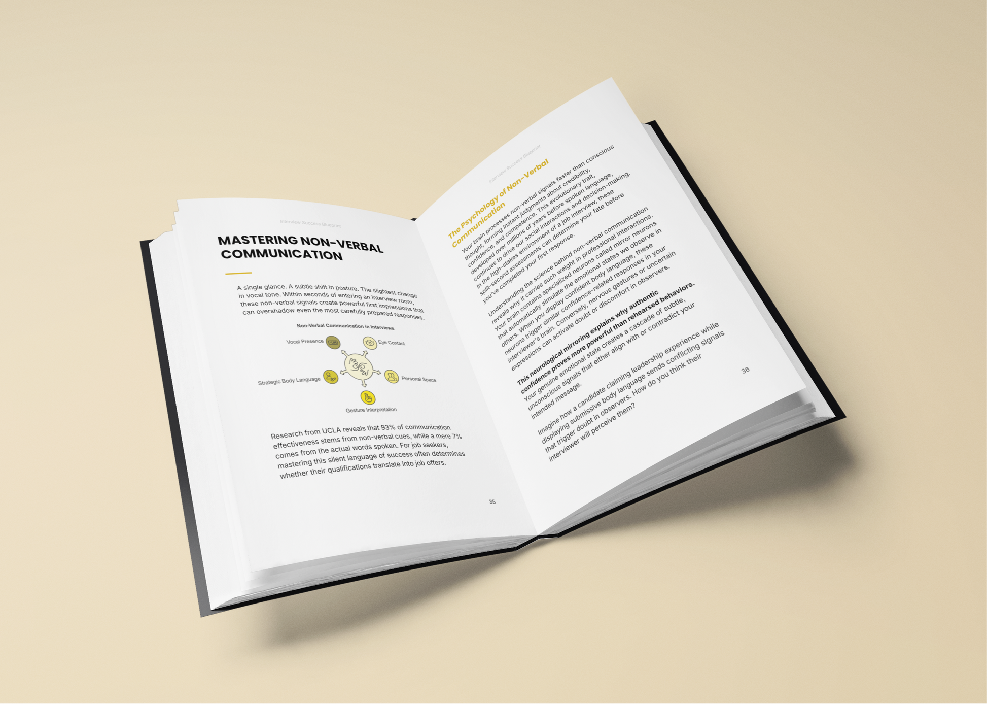 Open e-book by Simplicity on effective interview techniques with insights on non-verbal communication