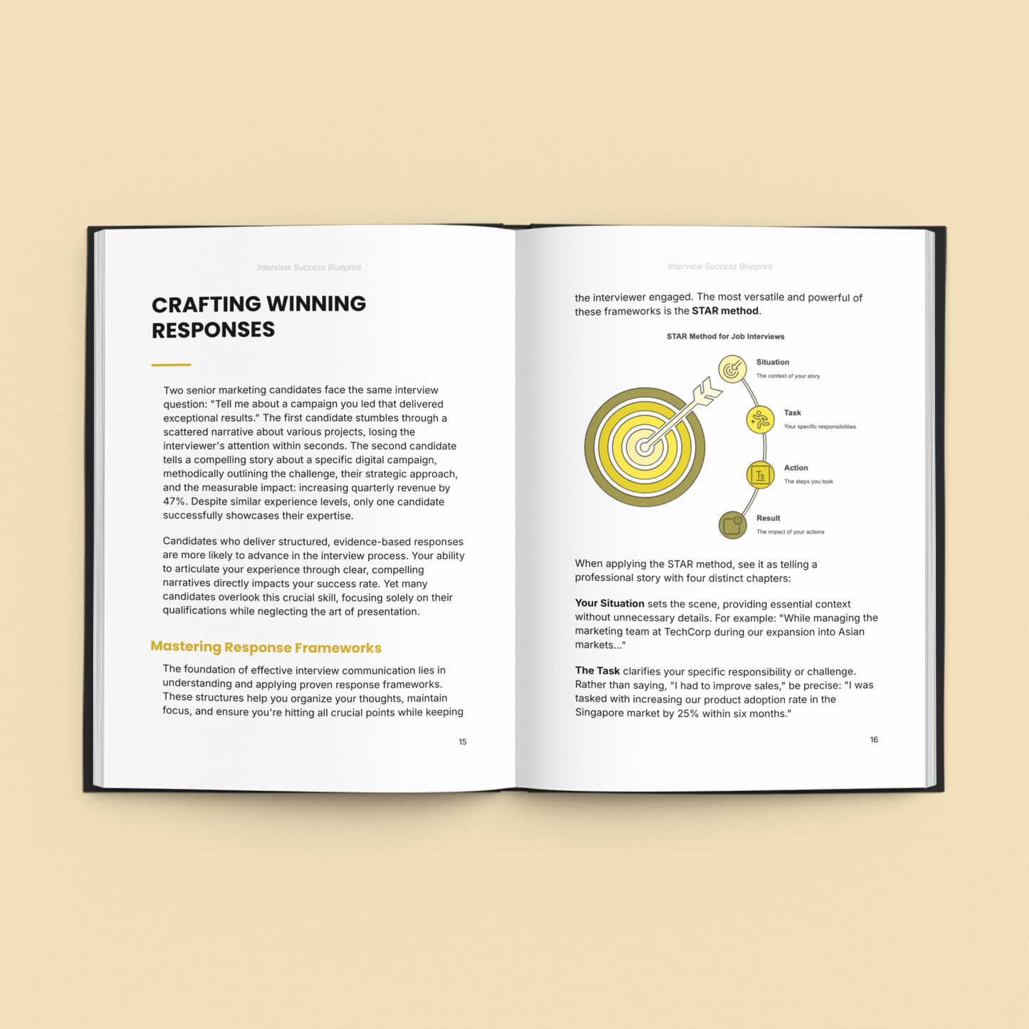 Simplicity E-Book on effective interview techniques with tips on crafting winning responses