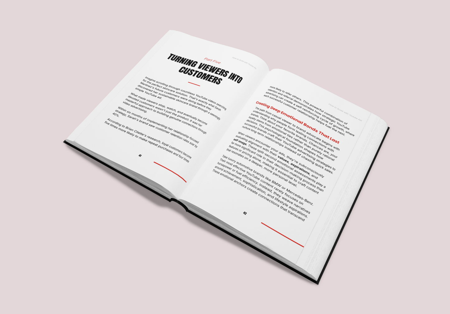 Open E-Book on YouTube Ads course for beginners detailing strategies for effective advertising